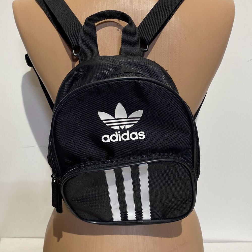 Adidas Originals MINI Backpack BLACK/WHITE - Picture 2 of 7